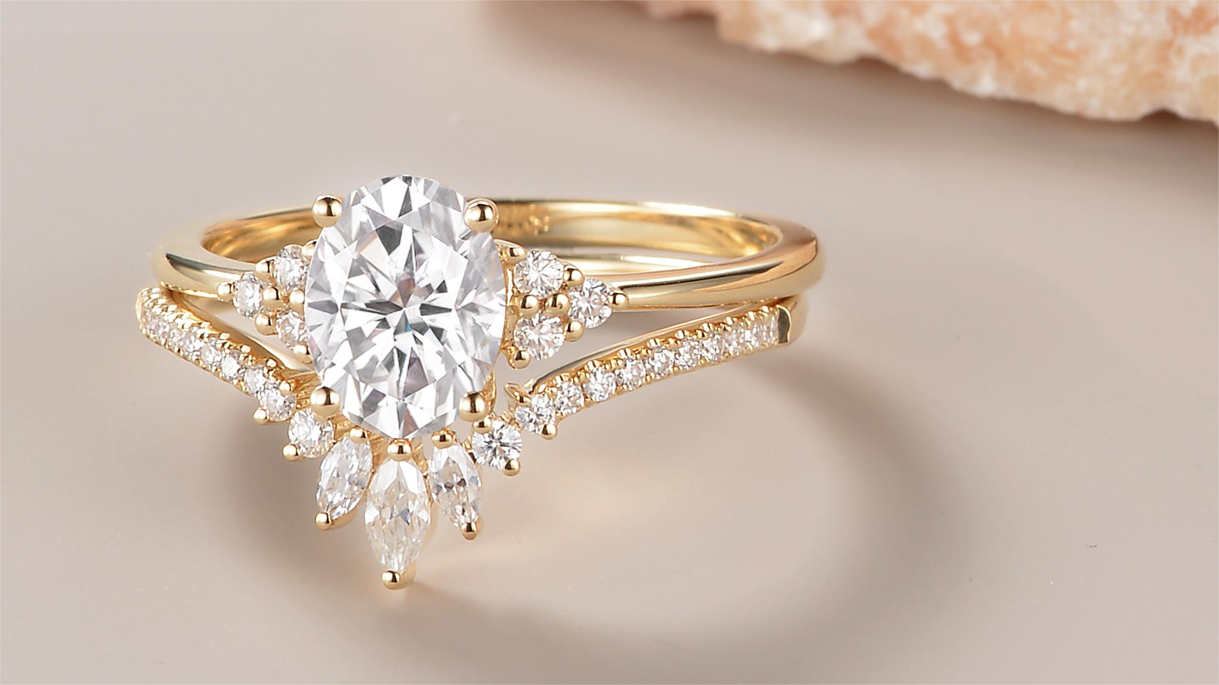 How do Moissanite Accent Stones Contribute to Enhancing the Radiance of the "Charlotte" Ring?