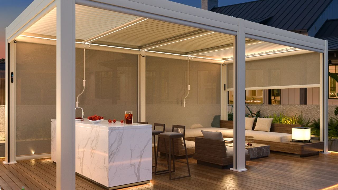How Motorized Louver Systems Enhance the Usability of a Pergola?